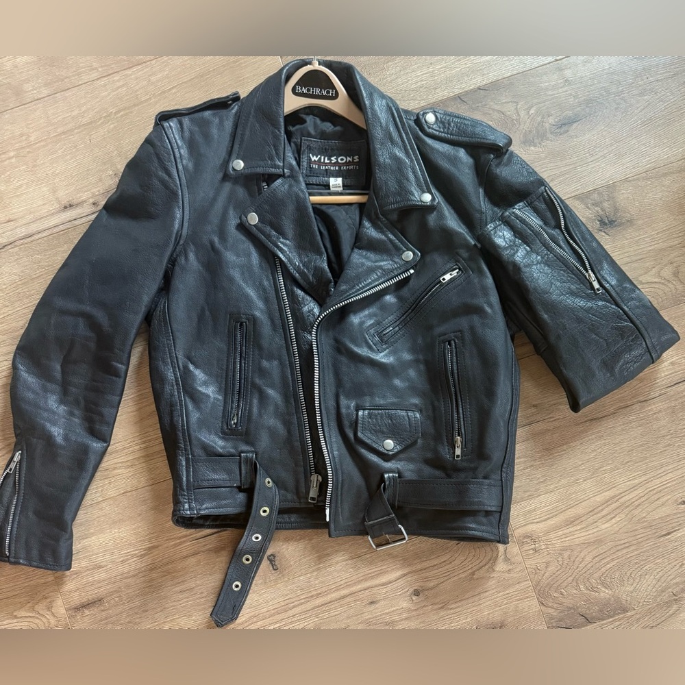 Vintage Wilsons Leather Classic Black Biker Jacket